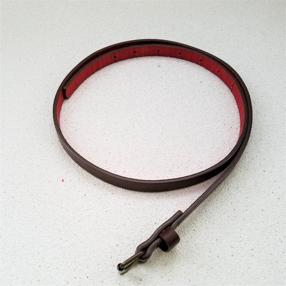 Brown Women's Belt with Red Back - Picture 3 of 5